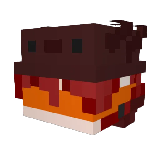 GlowLotl Minecraft avatar head, 3D render