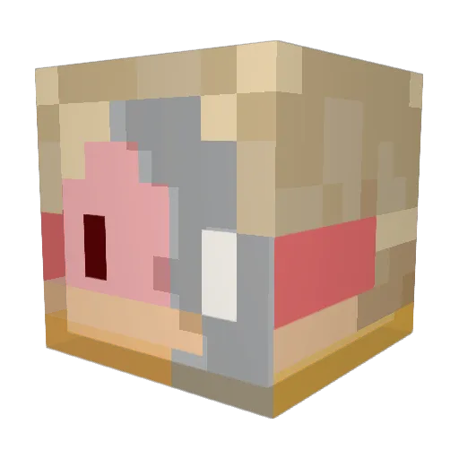 GlowTetrix Minecraft avatar head, 3D render