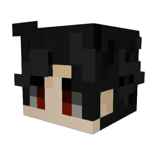 Glow_Down Minecraft avatar head, 3D render