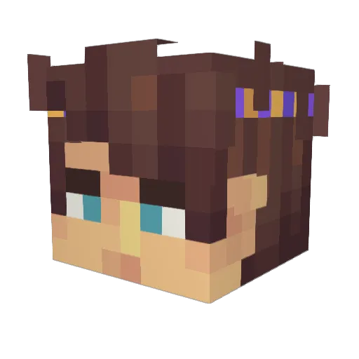 Glow_GY Minecraft avatar head, 3D render