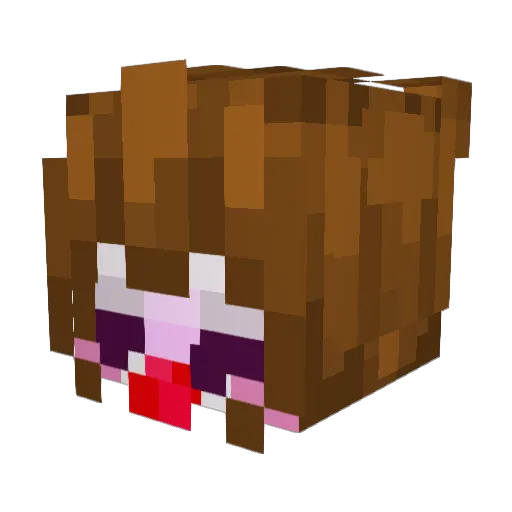 Glow_the_Clown Minecraft avatar head, 3D render