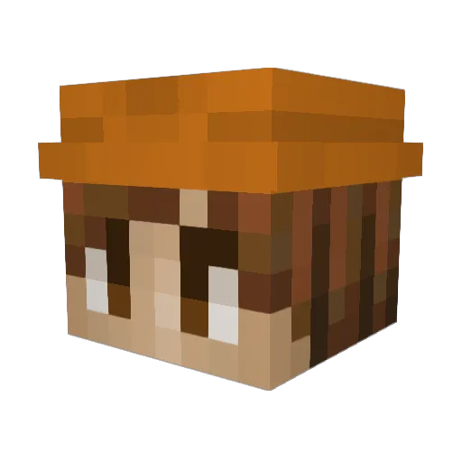 GlowackZ Minecraft avatar head, 3D render