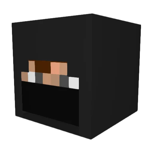 GlowdMC Minecraft avatar head, 3D render