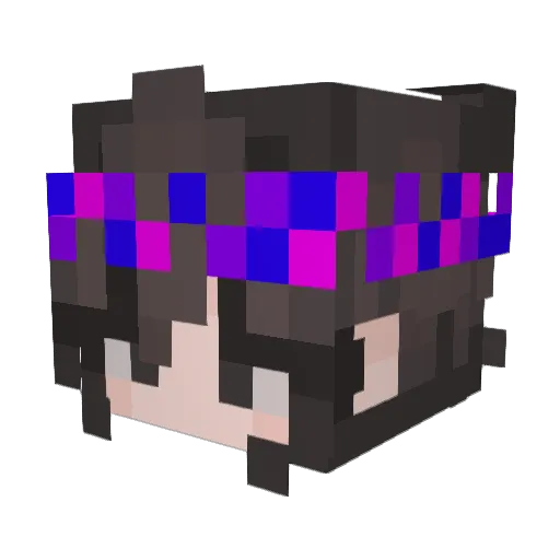 Glowdog26 Minecraft avatar head, 3D render