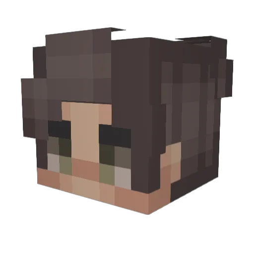GlowingSurge Minecraft avatar head, 3D render