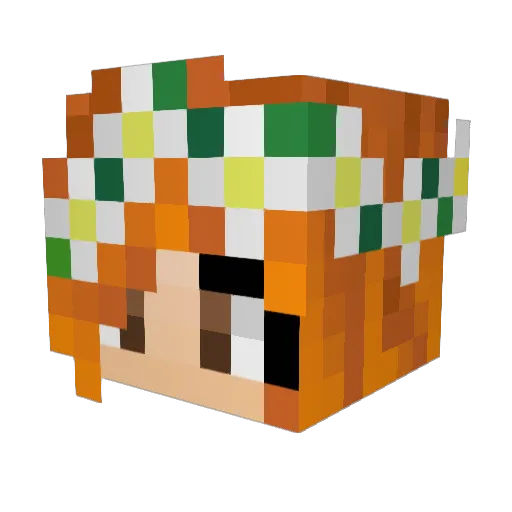Glowing_Sigen Minecraft avatar head, 3D render