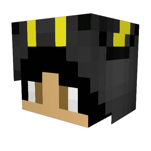 Glowing_clouds Minecraft avatar head, 3D render