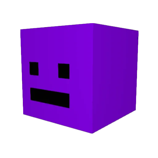Glowneck Minecraft avatar head, 3D render