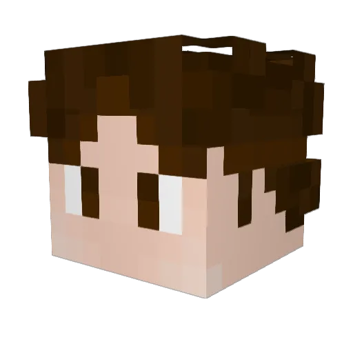 Glowsham Minecraft avatar head, 3D render