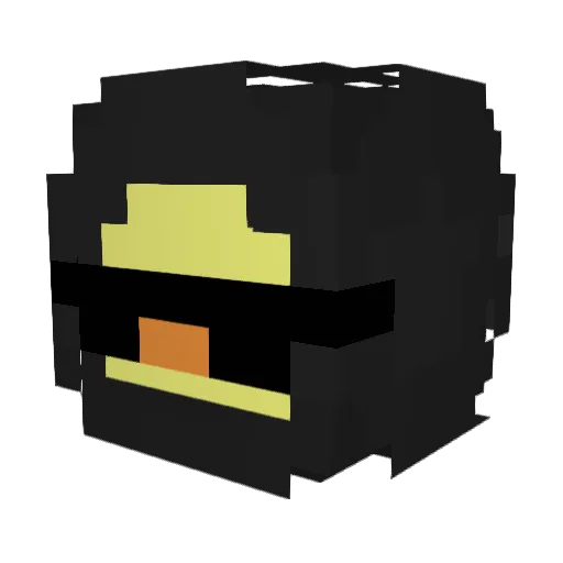 Glowstick23 Minecraft avatar head, 3D render
