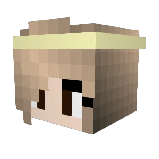 GlowstoneHeiress Minecraft avatar head, 3D render