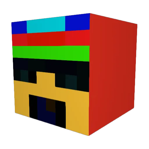 Glowstonecastle Minecraft avatar head, 3D render