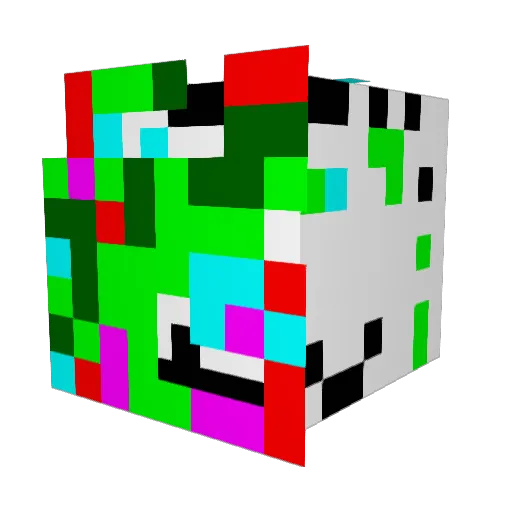 Glowyman25 Minecraft avatar head, 3D render