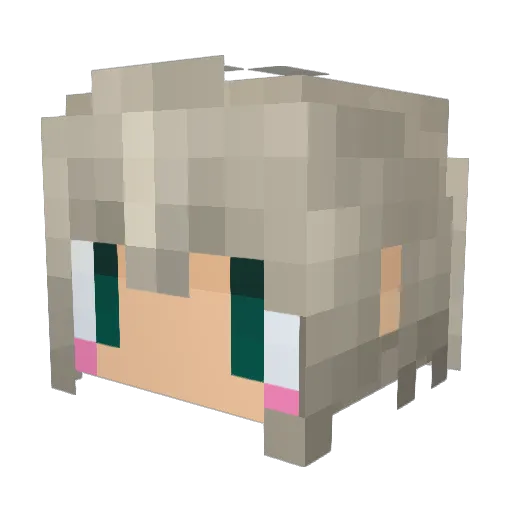 Gloxinia Minecraft avatar head, 3D render