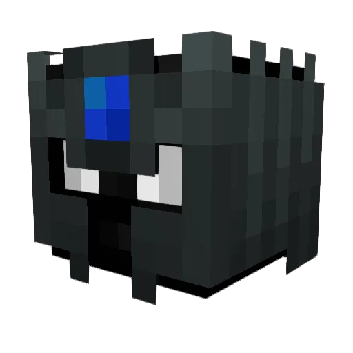 Gloxk Minecraft avatar head, 3D render