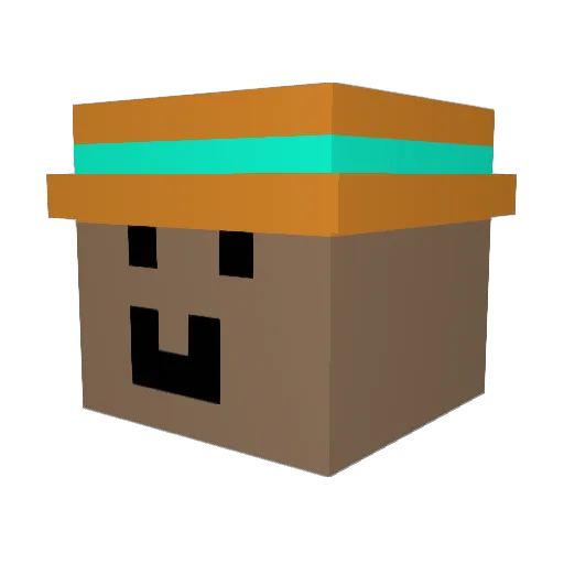 Glozko Minecraft avatar head, 3D render