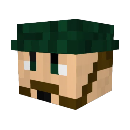 Gls123 Minecraft avatar head, 3D render