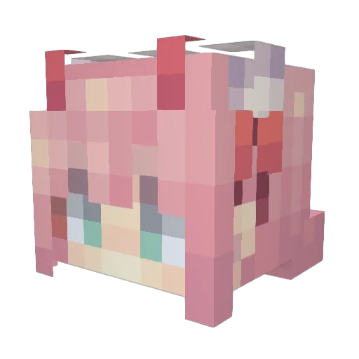 GlsbhlTM2 Minecraft avatar head, 3D render