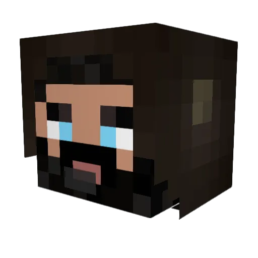 GluSHakm Minecraft avatar head, 3D render