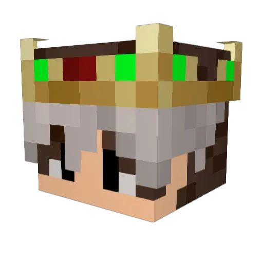 GlubbererForLife Minecraft avatar head, 3D render