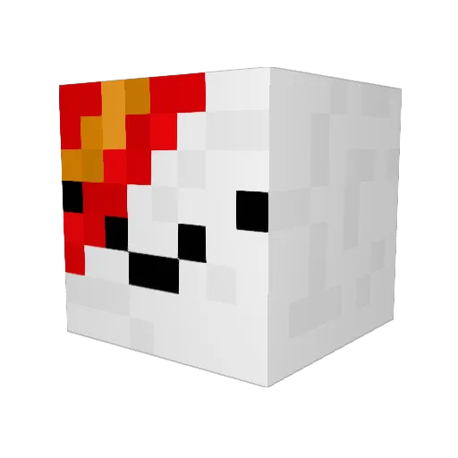 Glubo_Dude Minecraft avatar head, 3D render