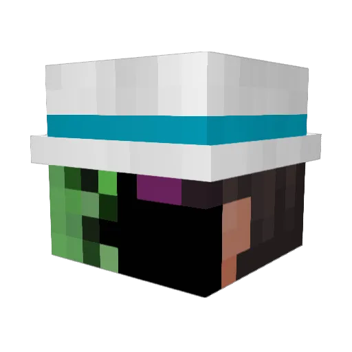Gluch Minecraft avatar head, 3D render