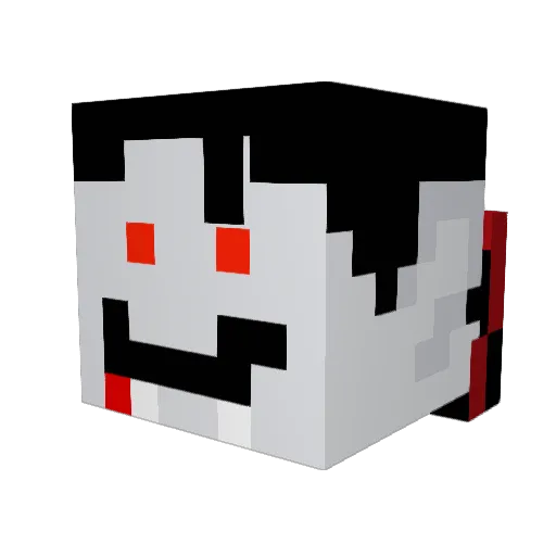 GlugBobber Minecraft avatar head, 3D render