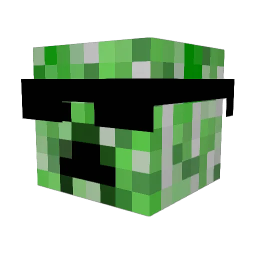 Glugstar Minecraft avatar head, 3D render