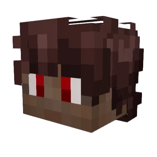 Gluiinc Minecraft avatar head, 3D render
