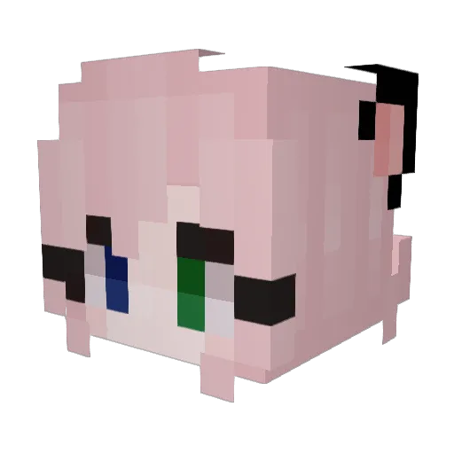 Glumdrops Minecraft avatar head, 3D render