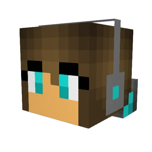 Glup8 Minecraft avatar head, 3D render