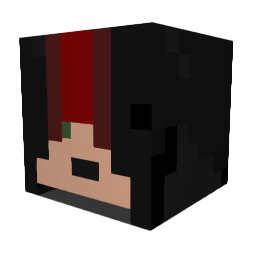 Glupilubi Minecraft avatar head, 3D render