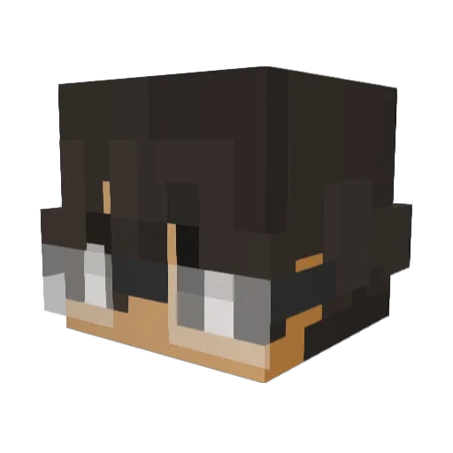 Glut3n Minecraft avatar head, 3D render