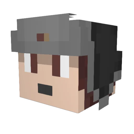 Gluucc Minecraft avatar head, 3D render
