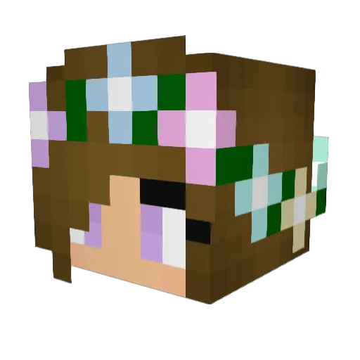 Gluuta Minecraft avatar head, 3D render