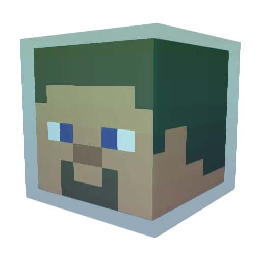 Gluuutenn Minecraft avatar head, 3D render