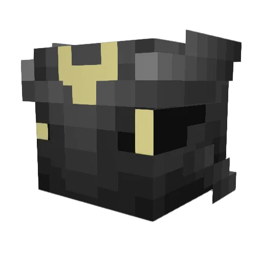 Gluxie Minecraft avatar head, 3D render