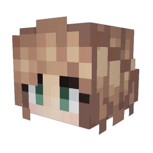 Glycka Minecraft avatar head, 3D render