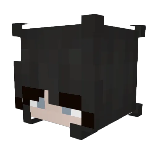 Glycy Minecraft avatar head, 3D render