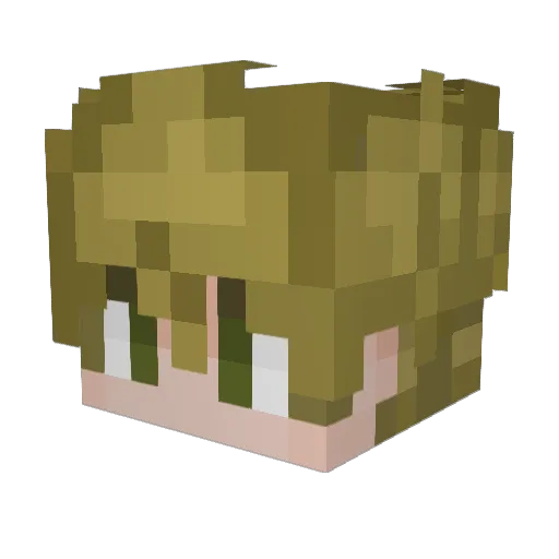 Glydris Minecraft avatar head, 3D render