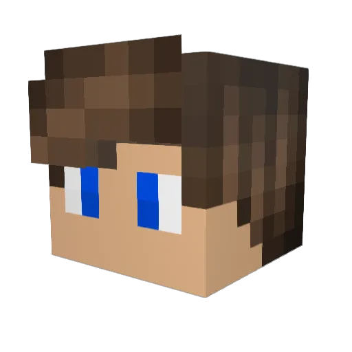 GlykSs Minecraft avatar head, 3D render