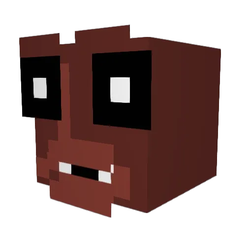 Glyphiq Minecraft avatar head, 3D render