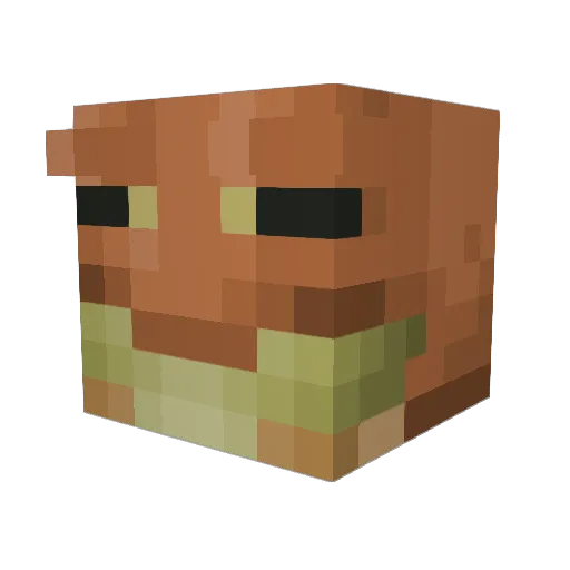 Glyptical Minecraft avatar head, 3D render