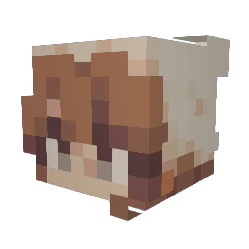 Glysira Minecraft avatar head, 3D render