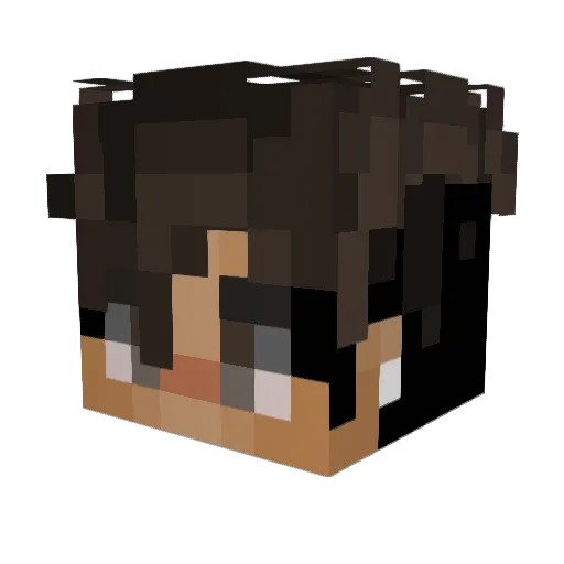 Glywin Minecraft avatar head, 3D render