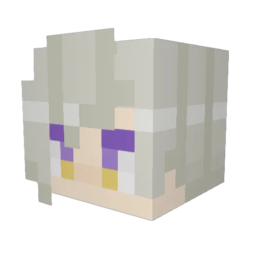 GlyxieBear Minecraft avatar head, 3D render