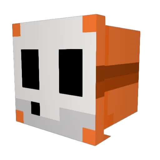 Gminkey Minecraft avatar head, 3D render
