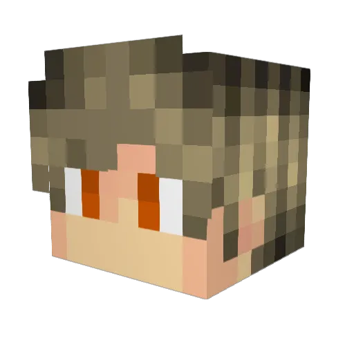 Gminonly Minecraft avatar head, 3D render