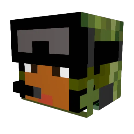 Gmo64 Minecraft avatar head, 3D render
