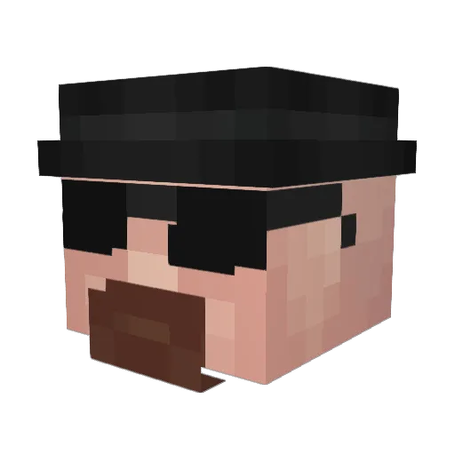 Gmonners Minecraft avatar head, 3D render
